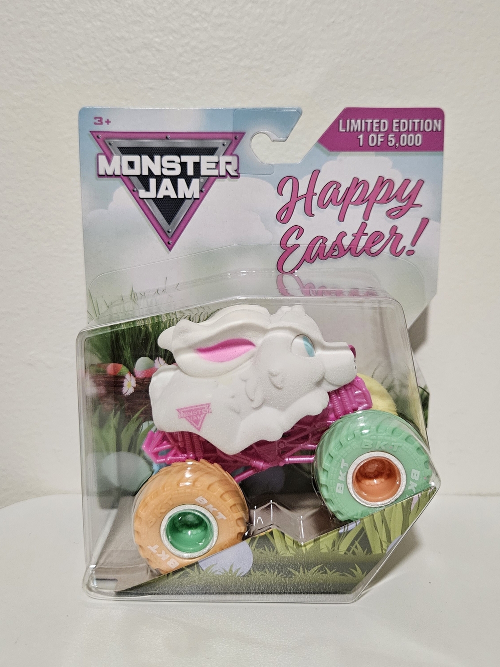 Monster Jam Happy Easter Bunny Monster Truck - Pink & Pastel Wheels